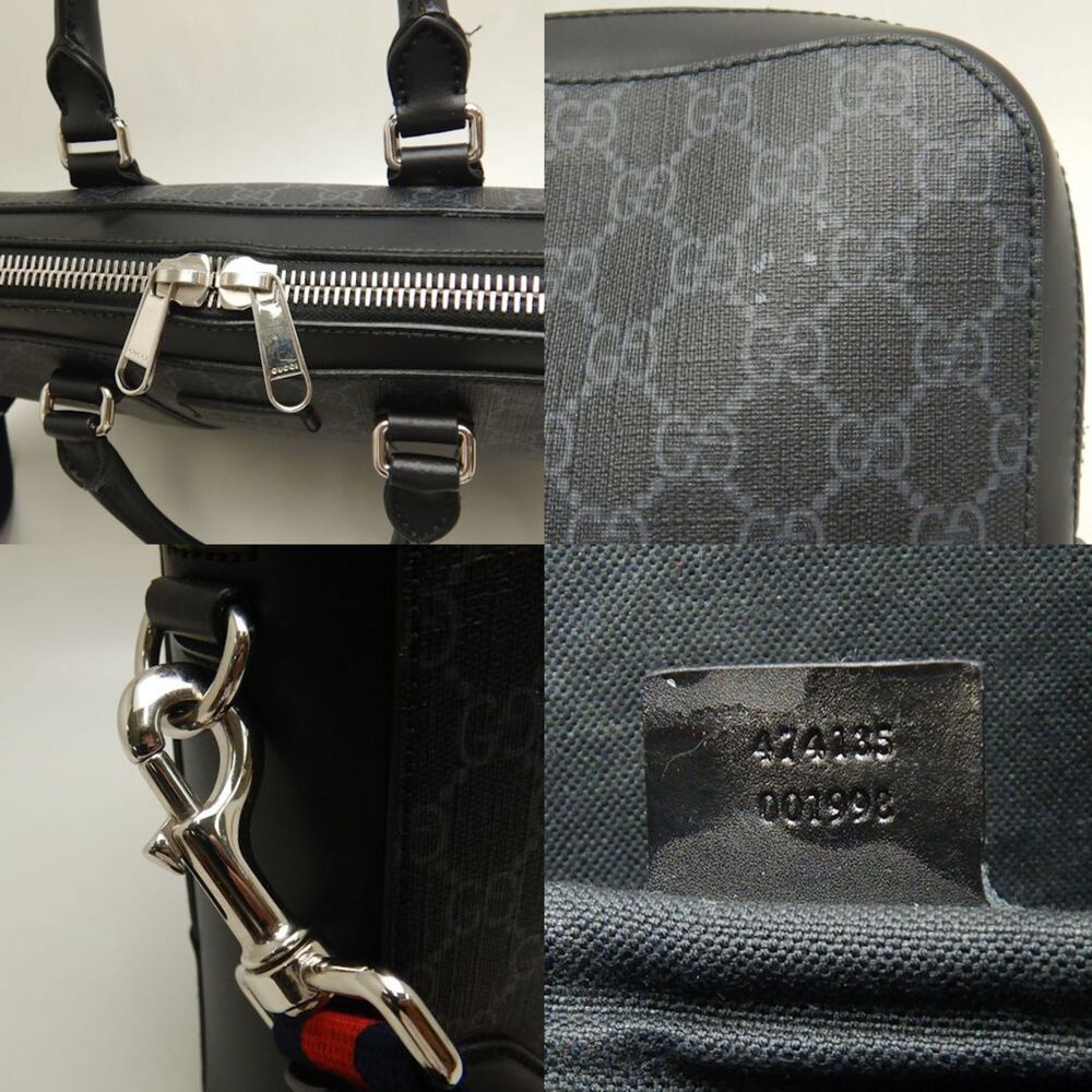 GUCCI Authentic Black Canvas Bag - Picture 6 of 10